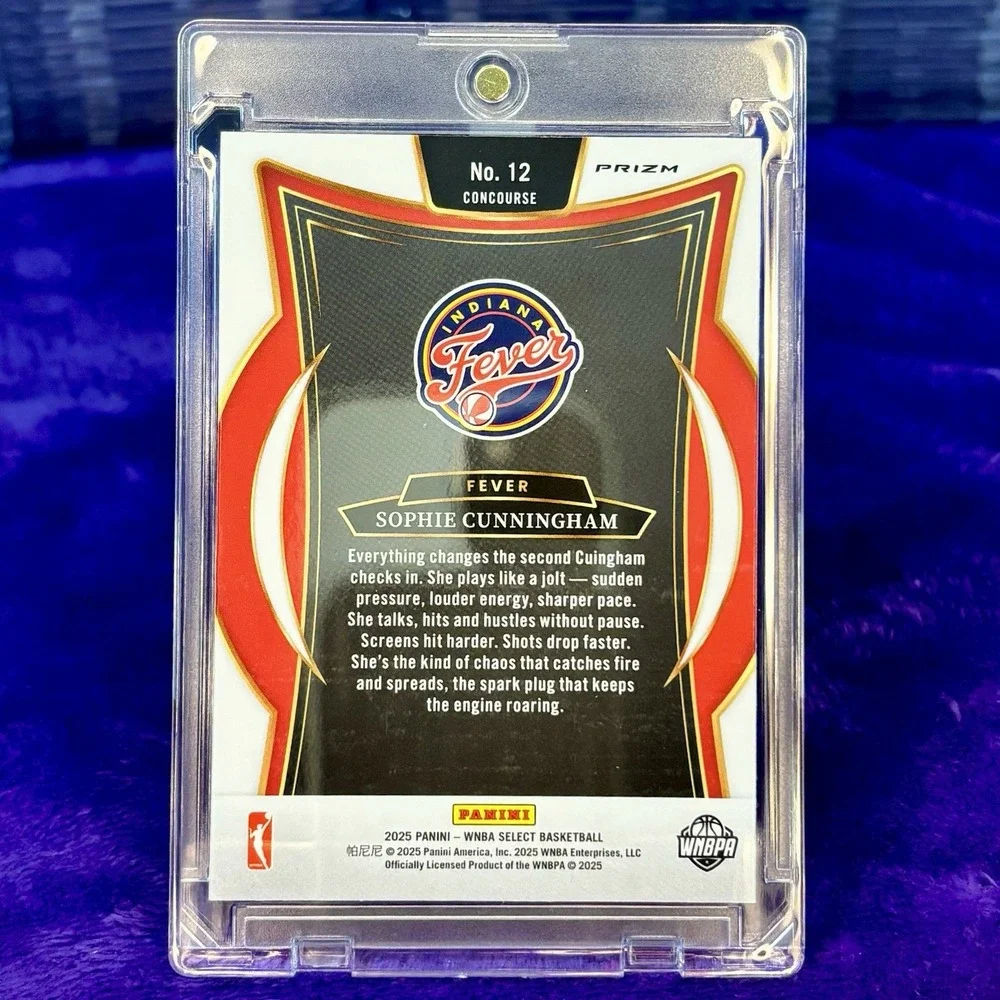 Sophie Cunningham #12 Pink Flash Prizm Panini 2025 Select Indiana Fever Holo